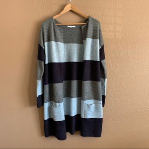 Linda Matthews Long Open Cardigan Sweater Size Medium